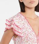 Платье миди с цветочным принтом Della Poupette St Barth, Pink Cerise - фото 4
