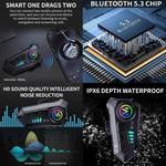 Шлем модульный Guenzo Bluetooth мотоциклетный, серый - фото 6