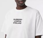 Футболка женская Burberry с логотипом, белый / черный - фото 3