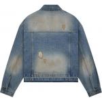 WE11DONE Потертая джинсовая куртка, Blue - фото 4