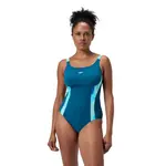 Купальник Speedo Shaping Printed Splice, синий - фото