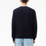 Свитер с вышитым логотипом LACOSTE, синий - фото 4