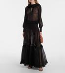 Шелковое платье Saint Laurent, Noir - фото 2