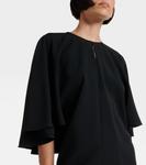 Мини-платье из крепа с накидкой Chloé, черный - фото 4