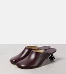 Игрушечные 45 leather mules Loewe, Burgundy - фото 4