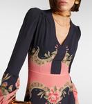 Платье миди с цветочным принтом Etro, Print On Blue Base - фото 4