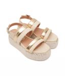 Сандалии женские Liu Jo блестящие, бежевый - фото 3