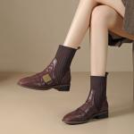 Ботинки Martin Boot женские Zhr, коричневый - фото 11