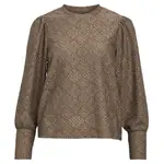 Блуза Object Feodora, коричневый - фото