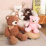 Милый плюшевый мишка с бантом MLING, хаки - фото 6