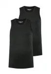 Tank basic 2er pack rundhals top Men Plus, Black - фото 3