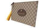 GUCCI Клатч из ткани и кожи унисекс Ebony/Brown/Yellow - фото 3