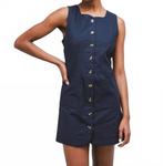 Платье с пуговицами в темно-синем цвете OLIVACEOUS - фото 3