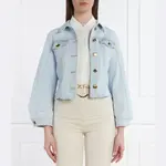 Укороченная джинсовая куртка боб Pinko, синий - фото