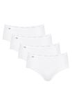 Трусы SLIP MIDI, BASIC 4ER PACK, EINFARBIG Sloggi, белый - фото