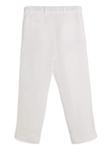 Brunello Cucinelli Kids льняные брюки прямого кроя, белый - фото 2