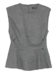 Топ с баской Karl Lagerfeld, серый - фото