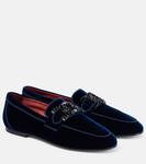 Бархатные мокасины с декором от Кейт Tod's, Galassia - фото