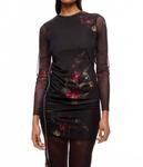 Платье Nora Floral Sparkle Mesh в цвете Mortem Black All Saints, Mortem Black - фото 4