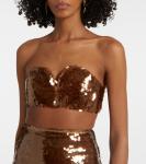 Бюстгальтер-топ с пайетками Blazé Milano, Nude - фото 4