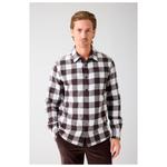 Рубашка прямого кроя из клетчатой фланели Knowledgecotton Apparel, синий - фото 4