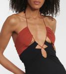 Топ с вырезом на шее Nensi Dojaka, Black Brown - фото 4