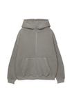 Толстовка PULL&BEAR WASHED BOXY HOODIE, Grey - фото 9