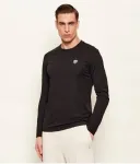 Лонгслив slim fit Ea7, черный - фото