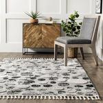 nuLOOM Carli Modern Pebble ковер 161 x 232 см с кисточками, Light Grey - фото 9