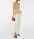 Свитер la maille dao в рубчик Jacquemus, бежевый - фото 2