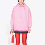 Свитер ss21 loose version back alphabet hoodie pink Balenciaga, розовый - фото 4