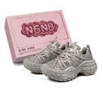 Кроссовки женские толстые низкие N6N8, черный - фото