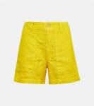 Льняные шорты Fallon VELVET, желтый - фото