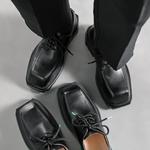 Туфли дерби повседневные мужские черные V ZERO FIVE, зеленые - фото 7