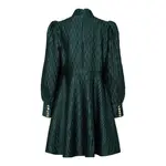 Платье Yas Ripple long sleeve short, зеленый - фото 4