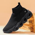 NANJIREN Мид-топ кеды унисекс черно-белые, цвет Black White - фото 6