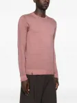 Свитер в рубчик с круглым вырезом AROVESCIO, розовый - фото 3
