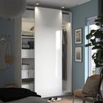 Гардероб PAX/HASVIK IKEA, 150x66x236 см, цвет white/high-gloss/white - фото 2