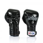 Перчатки Fairtex Stylish Angular Sparring Gloves - Locked Thumb, черный - фото 2