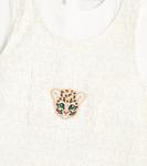 Хлопковый комбинезон для малышей с логотипом Dolce&Gabbana, бежевый - фото 3