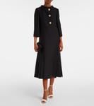 Платье миди Crepe Couture Valentino, Nero - фото 2