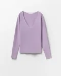 Джемпер с V-образным вырезом Sfera, сиреневый - фото 5
