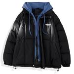 TEN MIRO Пуховик Unisex, Black+Light Heather Gray (Thin, Not Padded) - фото 8