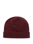 Шапка бини в рубчик Malo, красный - фото
