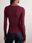 Топ из ребристого джерси Éterne, бордовый - фото 2