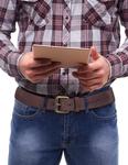 Timberland PRO mens Men's 38mm Boot Leather Belts, Medium Brown (Roller Buckle) - фото 3