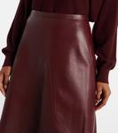 Кожаная юбка миди Fforme, Bordeaux - фото 4