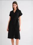MixRay Платье-рубашка в черном цвете - фото 2
