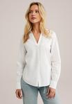 Блуза WE Fashion Button-down blouse, Off White/Off-White - фото