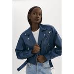 Дилан | Кожаная косуха байкера 80-х Lamarque, синий - фото 3